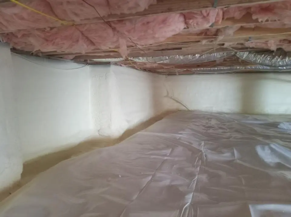 Crawl space encapsulation with closed-cell spray foam for Attic Insulation in Dakota Dunes